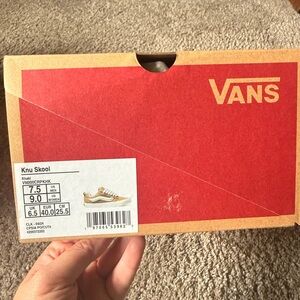 Vans Knu Skool Tan and White Shoes